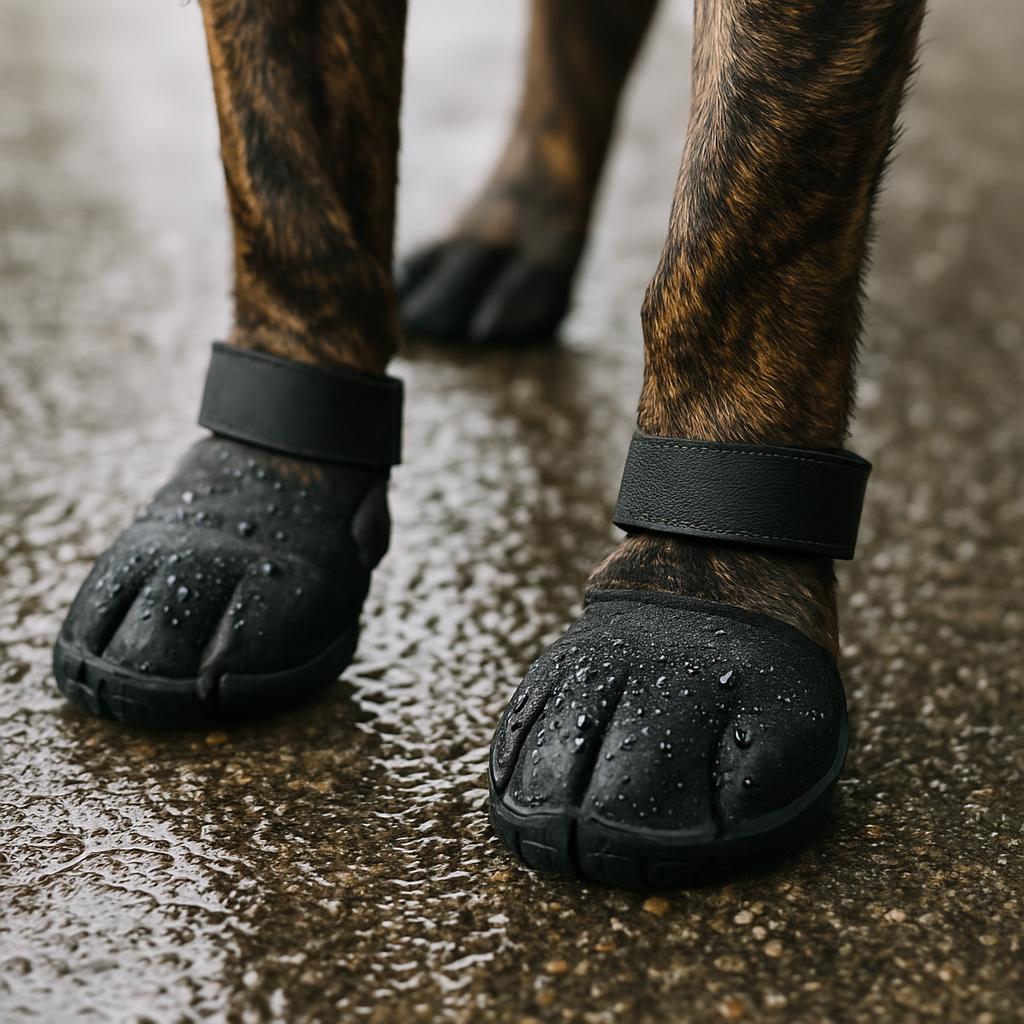 Protecting your dog's paws during wet, chilly weather