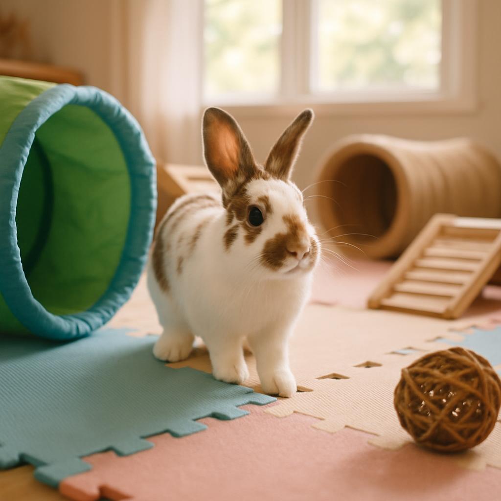 Creating a safe play space for your indoor rabbit